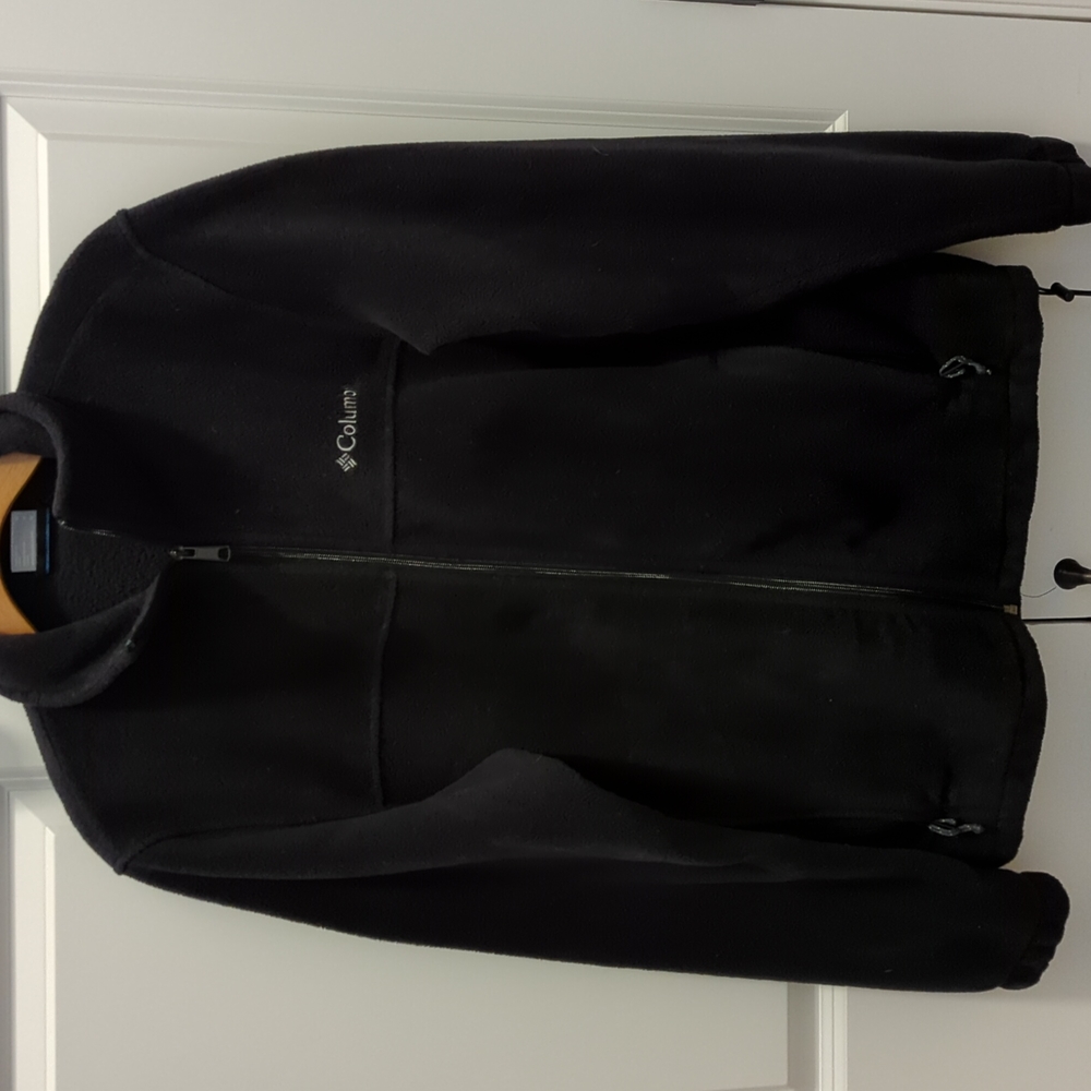 Women's Columbia black fleece zip front jacket size medium